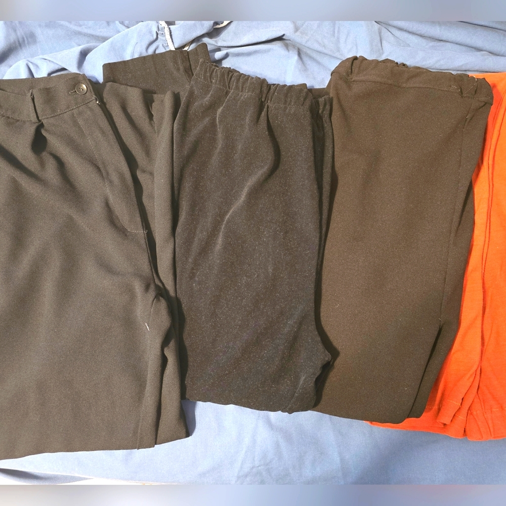 Assorted Women's Pants - Black and Orange size xl 4 pairs
